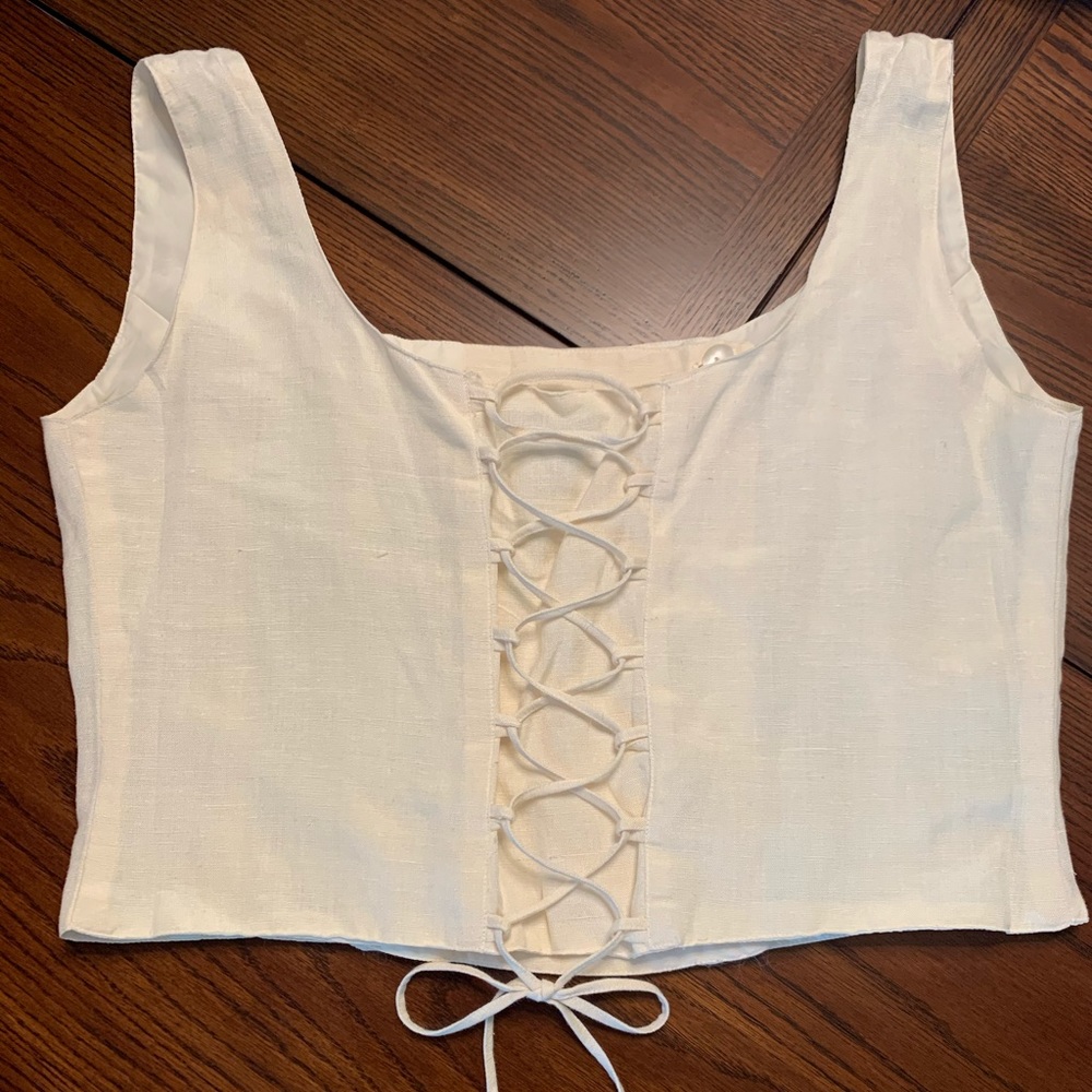 Deadstock Vintage Linen Maggie Lawrence top